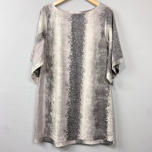 W118 by Walter Baker Shift Dress Abstract Tunic Size L Gray Artsy‎ Edgy Y2K Mini